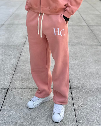 Pantalon coupe droite rose