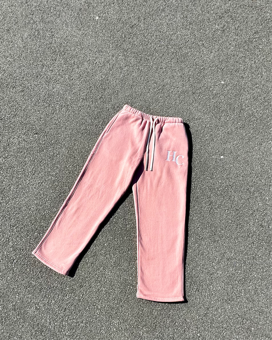 Pantalon coupe droite rose