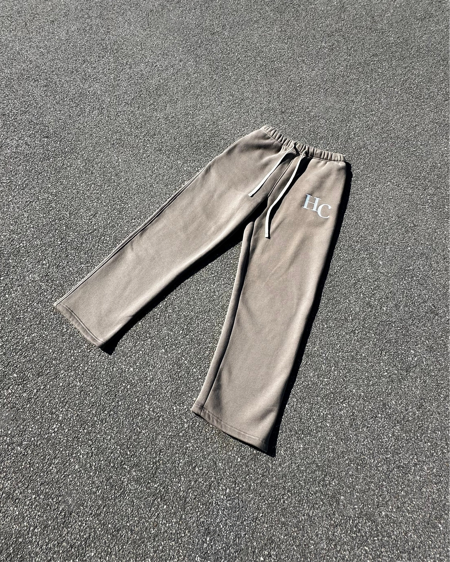 Pantalon coupe droite gris/kaki