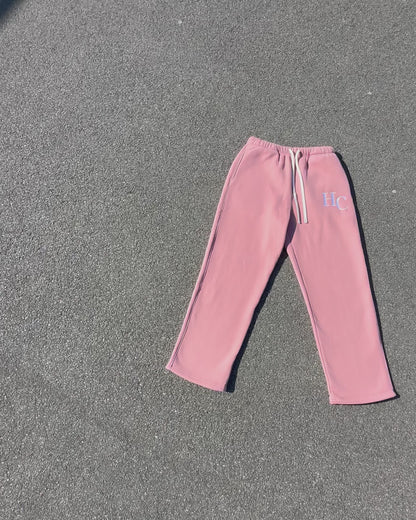 Pantalon coupe droite rose